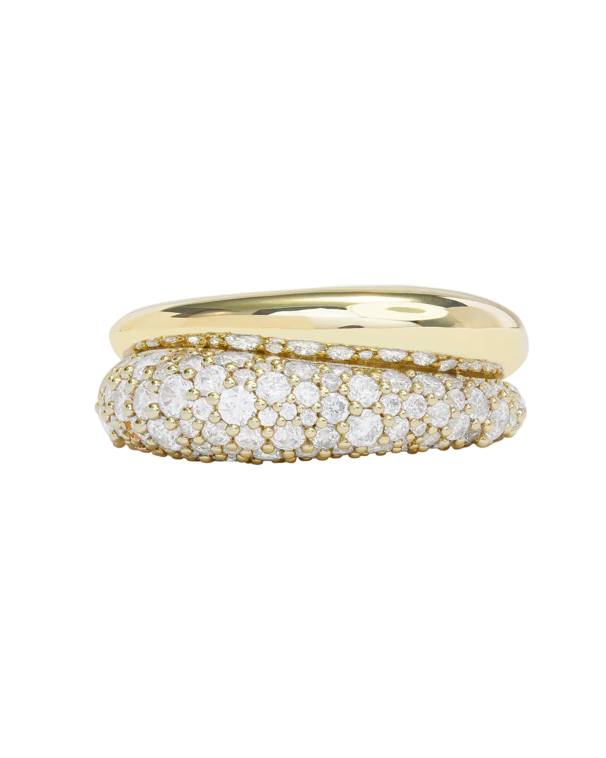 Norah Loves a Pave Double Ring Gold - size 8