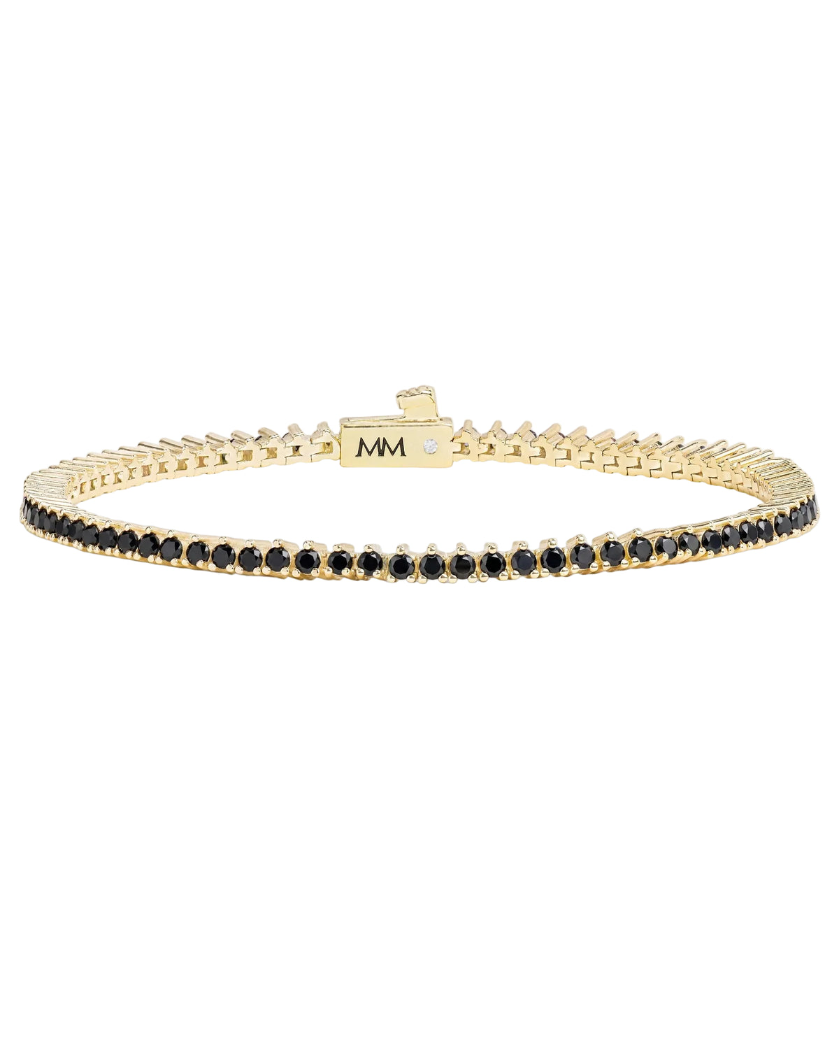 Not Your Basic Tennis Bracelet Black - size 6.5