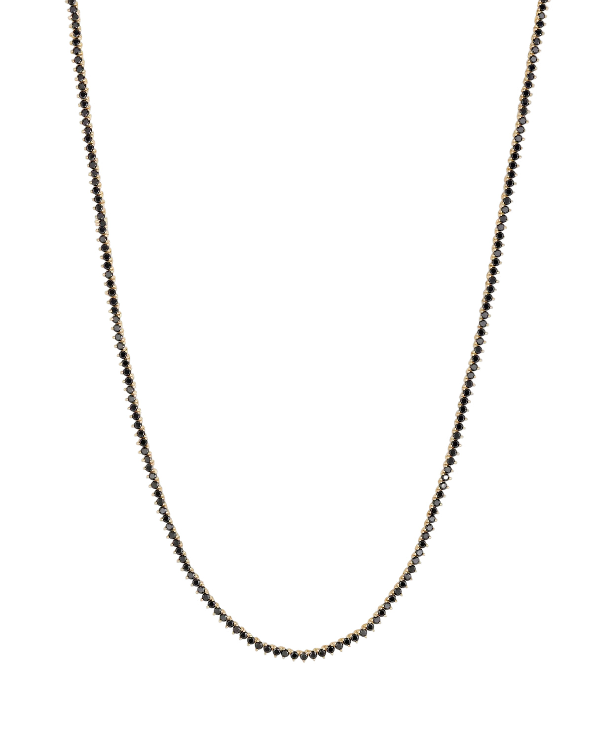 Not Your Basic Tennis Necklace Black - 18"