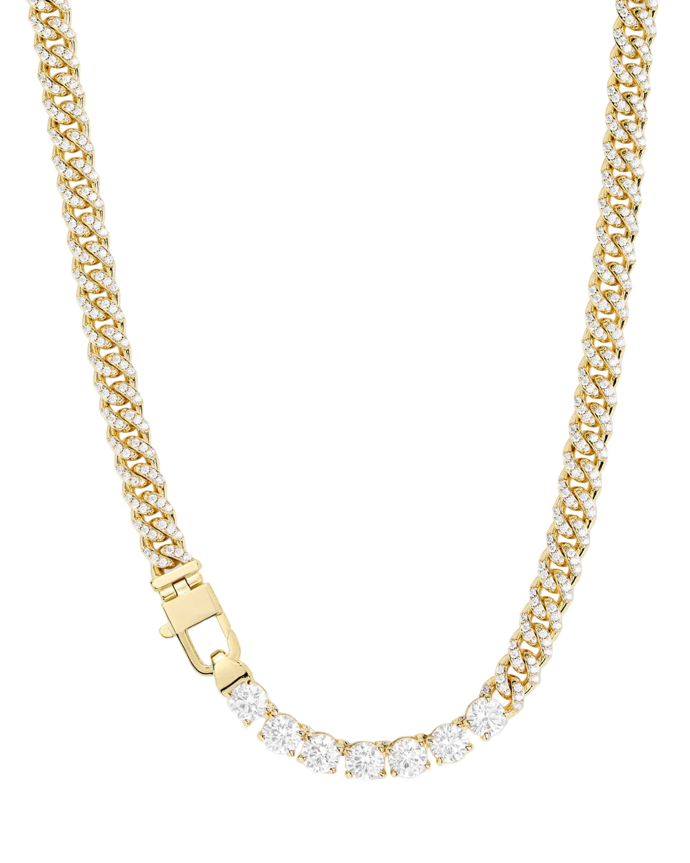 Pave Julian Loves Diamonds Necklace - Gold 18"