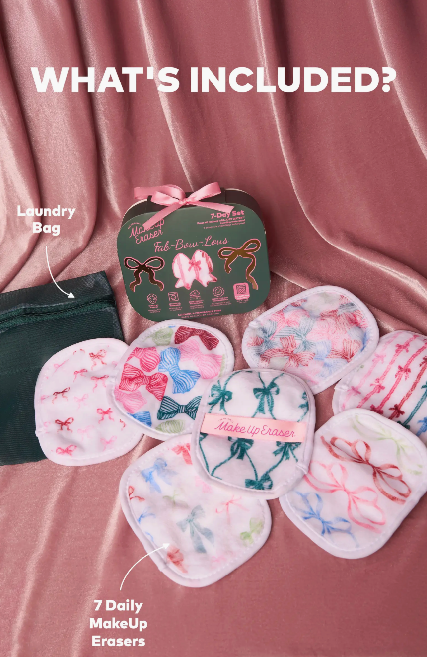 Fab-Bow-Lous 7 Day Makeup Eraser Set