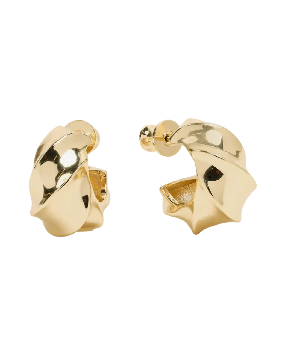 With A Twist Hoops-Gold-.75