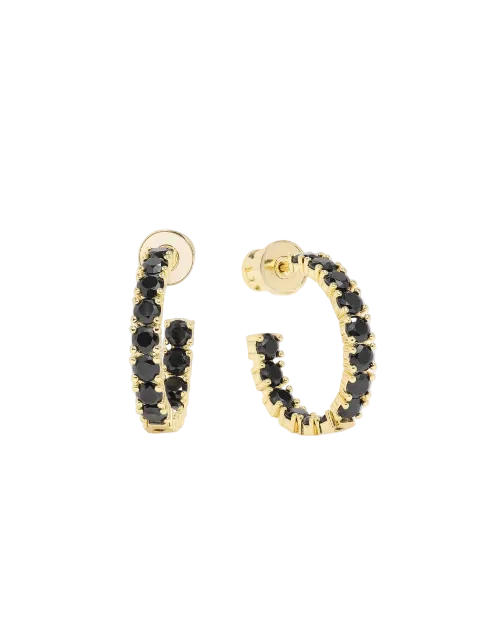 Heiress Hoops Black .75