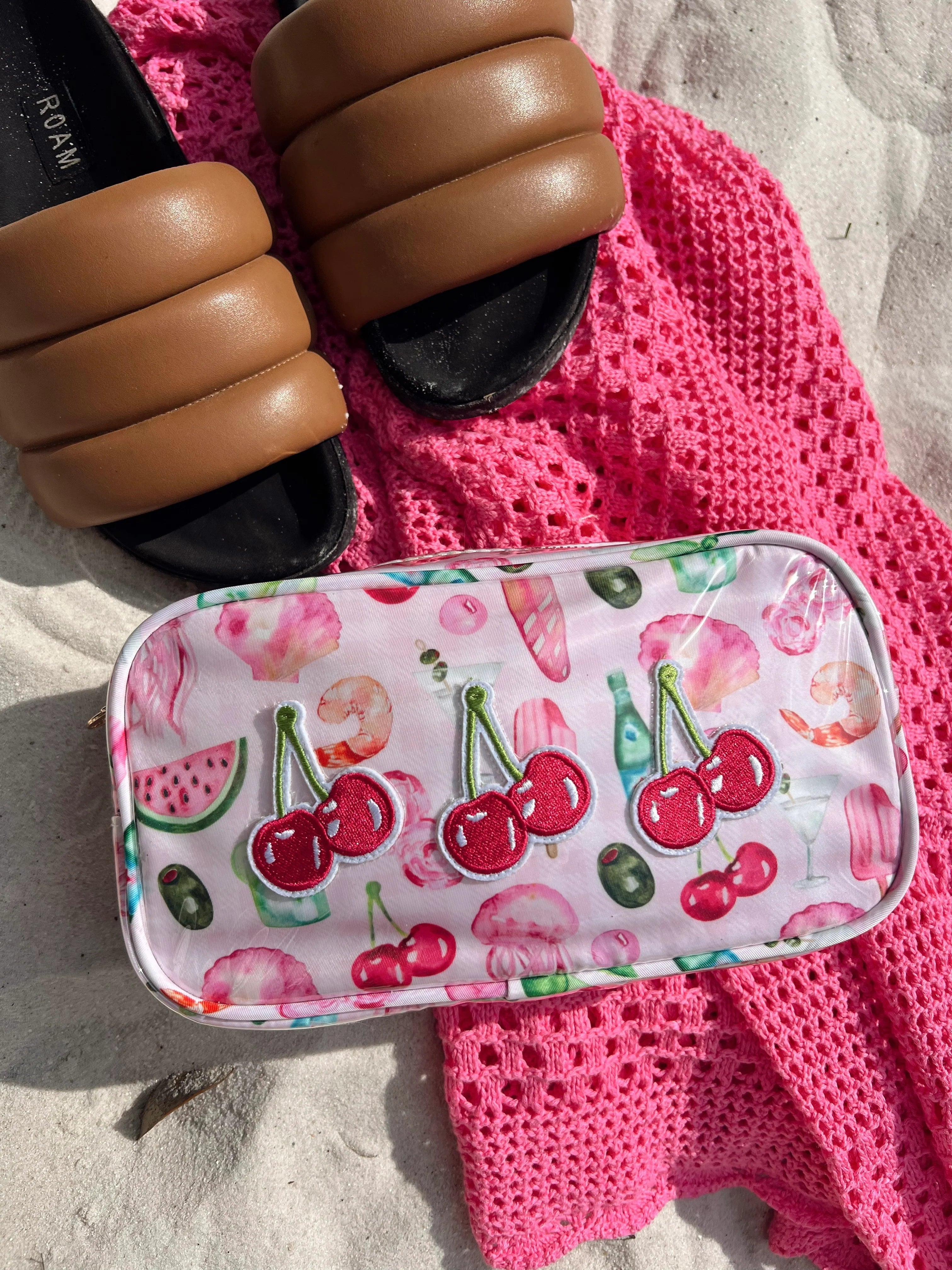 Cherry clear coat pouch