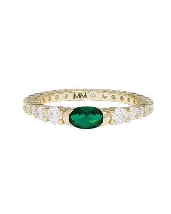 Maven Ring Emerald - Gold sz. 6