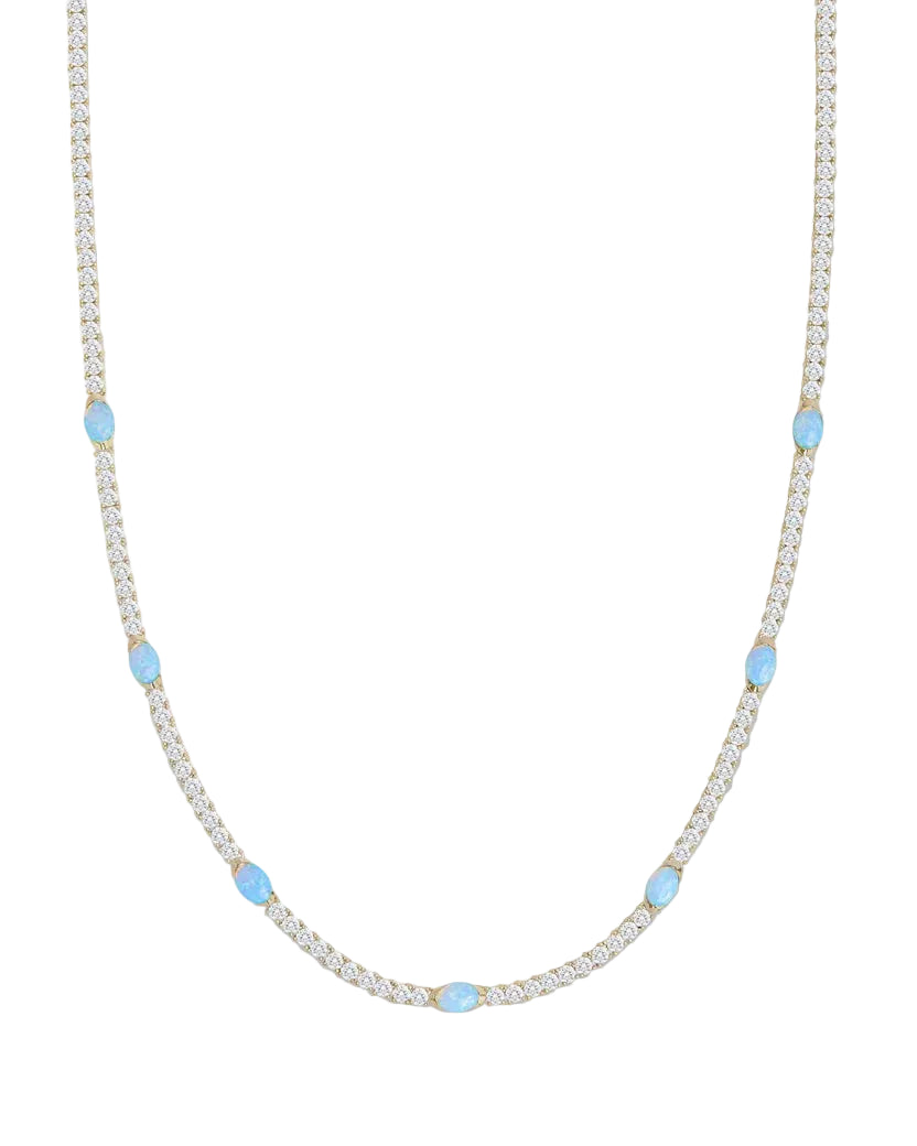 The Maven Tennis Necklace Opal - 18"