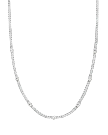 Maven Tennis Necklace - Silver 18"