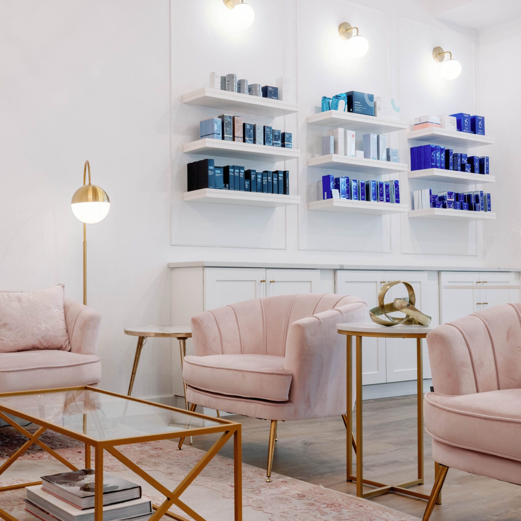 View of Skincare and Reception area at Meg Fox Aesthetics Towson