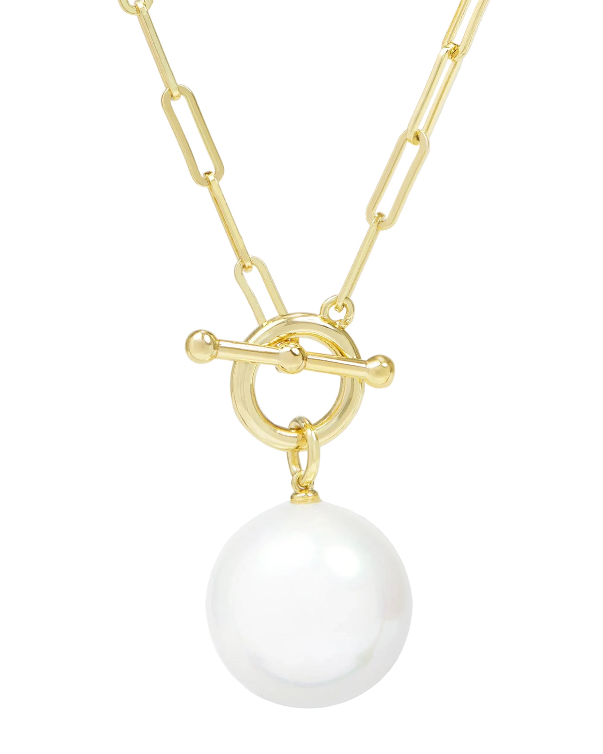 Melinda Maria XL Life's a Ball Pearl Pendant Necklace - Gold