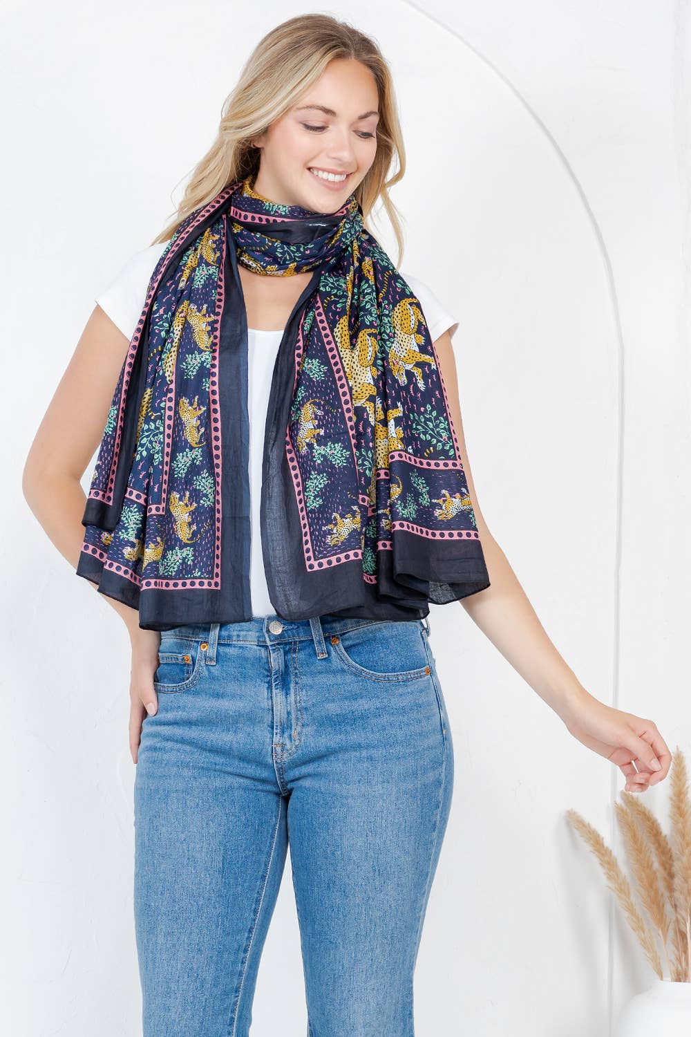 Jungle Print Handmade Cotton Scarf