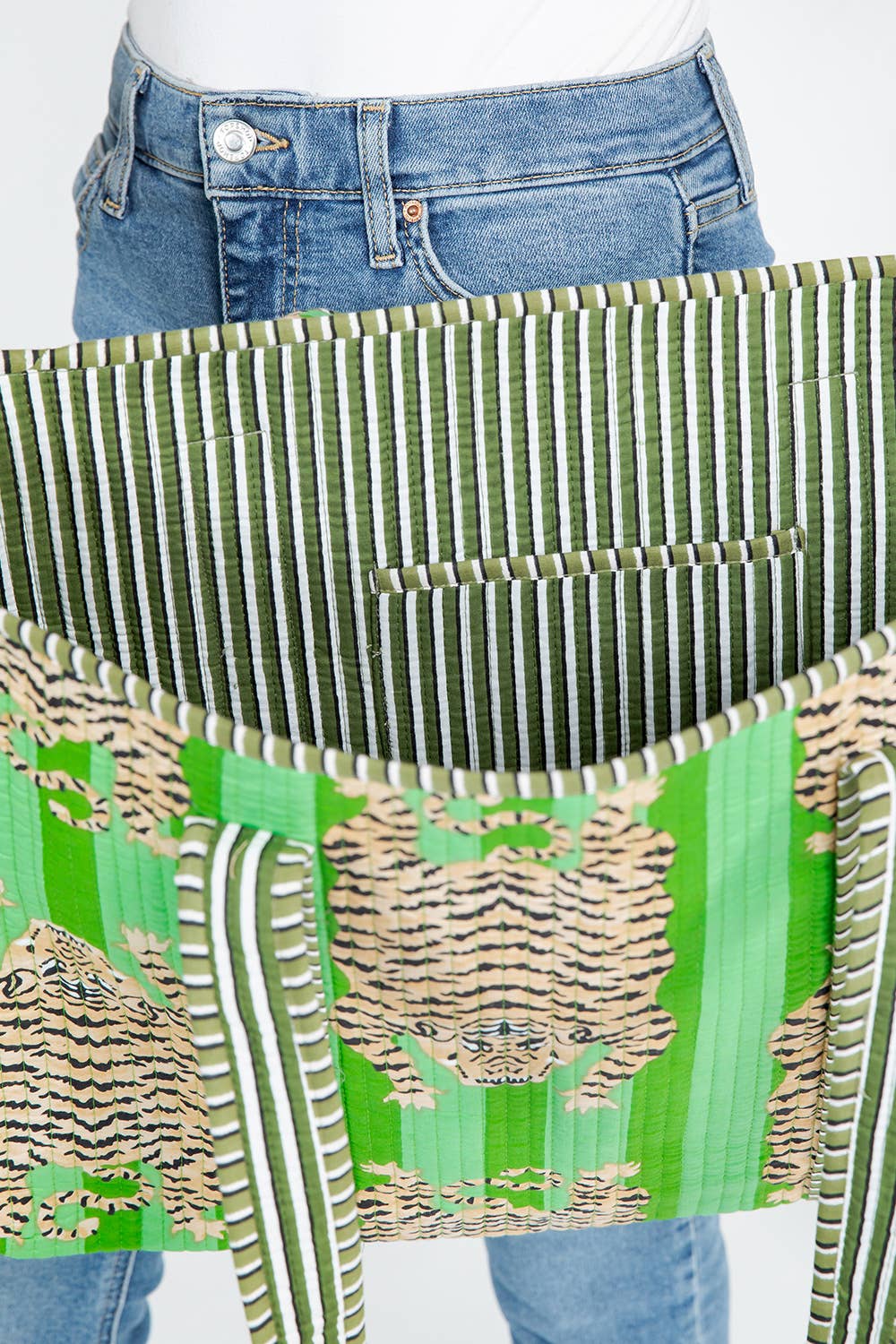 Green Tiger Handmade Reversible Tote Bag