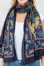Jungle Print Handmade Cotton Scarf