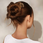 Metal Clam Shell French Hair Pin - Gold