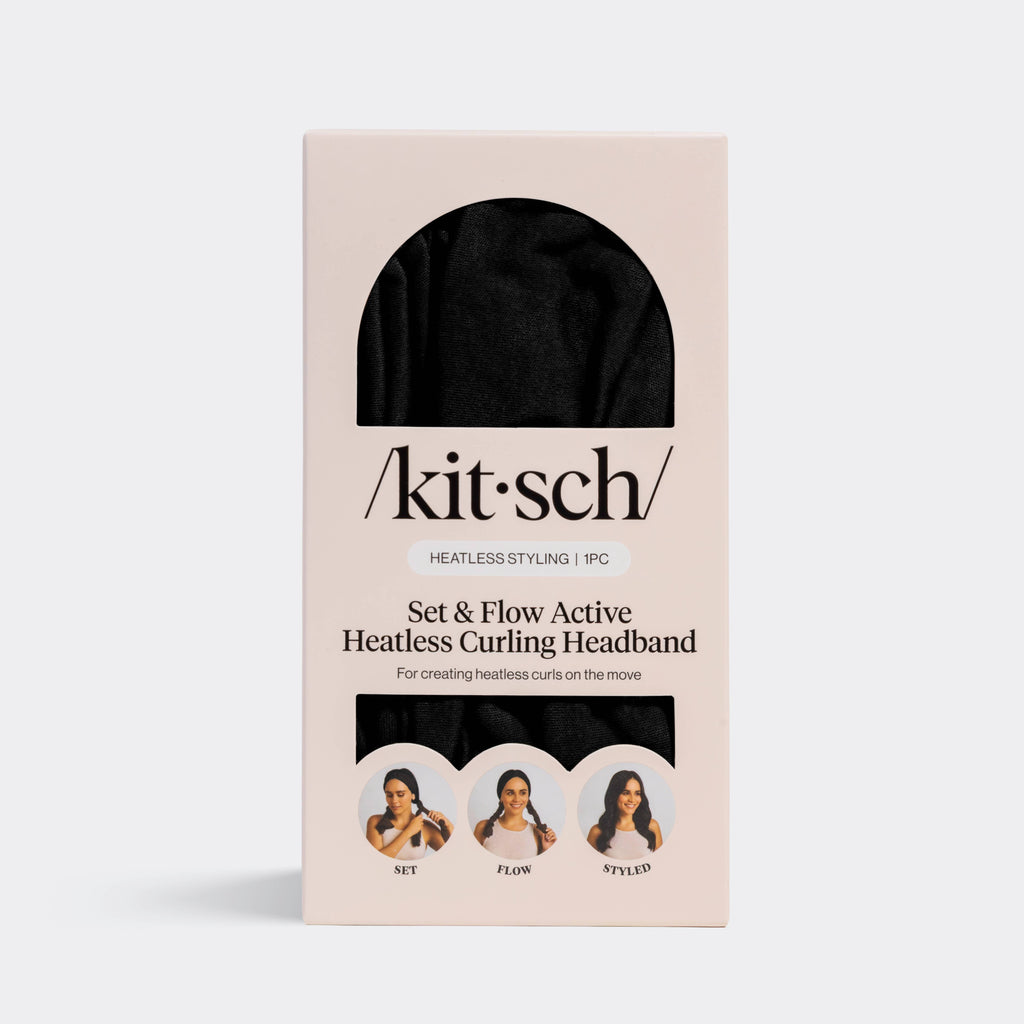 Set & Flow Heatless Curling Headband - Black