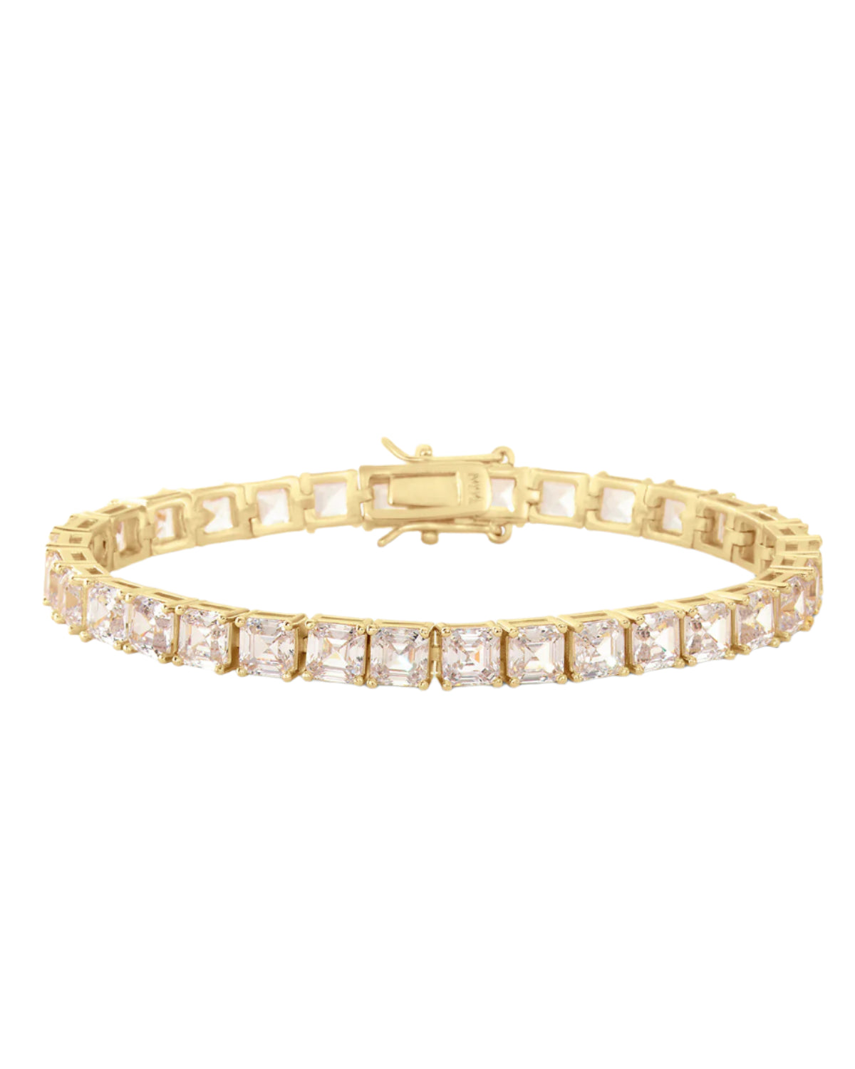 The Queen's Tennis Bracelet - Gold 7"