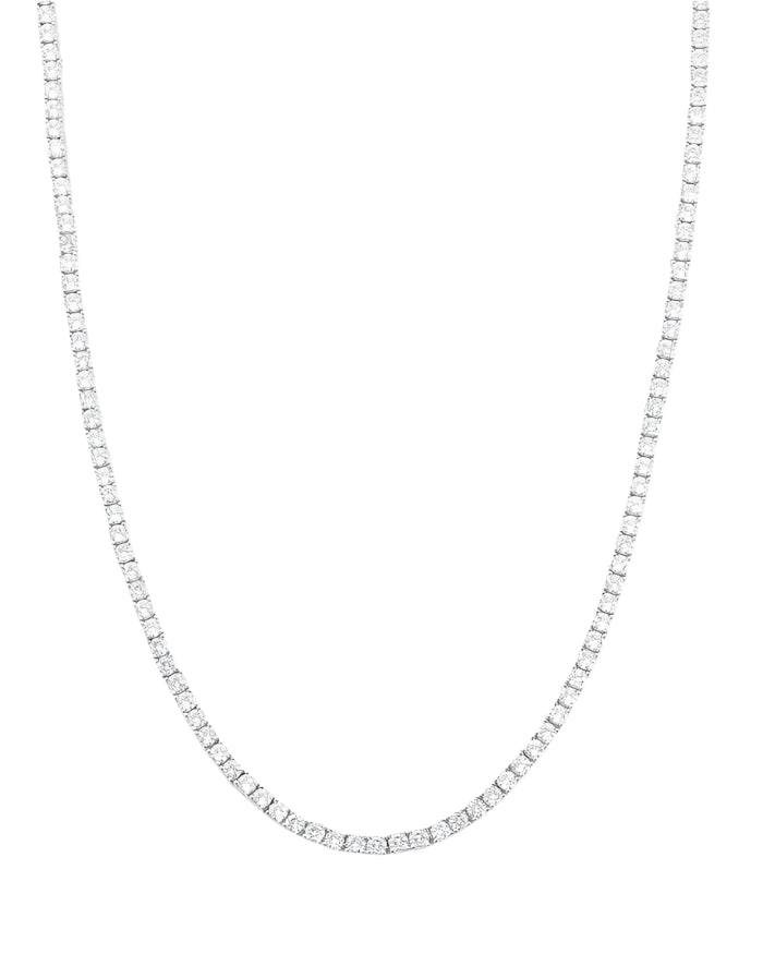 Heiress Tennis Necklace - Silver 16"