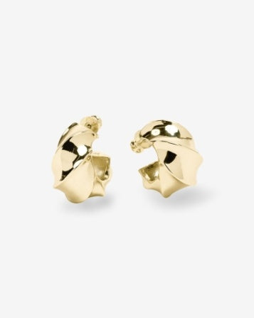 With A Twist Hoops-Gold-.75