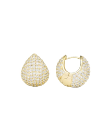 Norah Pave Earrings-Gold