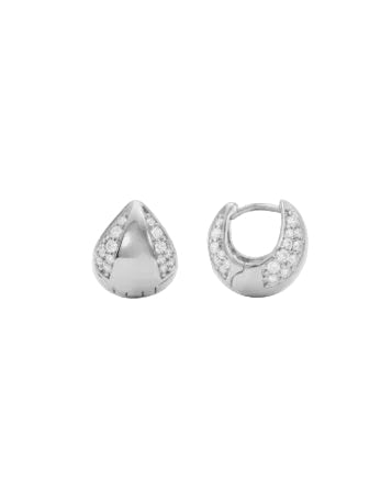 Lil Norah Mixed Pave Earring - Silver
