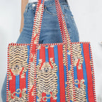 Quilted Tiger Tote- Red Tiger