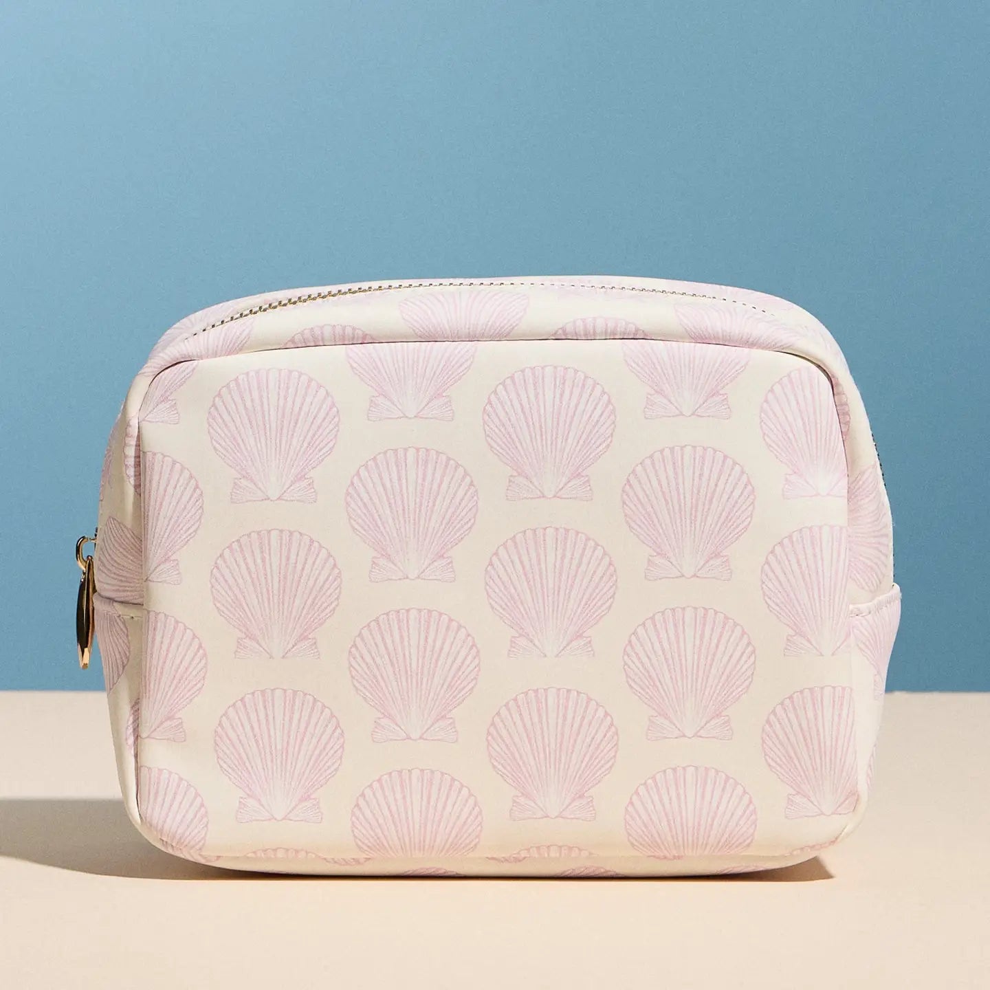 Pink Seashell Cosmetic Pouch-Small