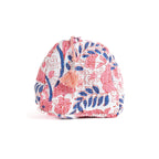 White/Blue/Pink Floral Quilted 3 Pack Toiletry Bag Set