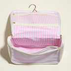 Pink Bow Print Hanging Toiletry Bag